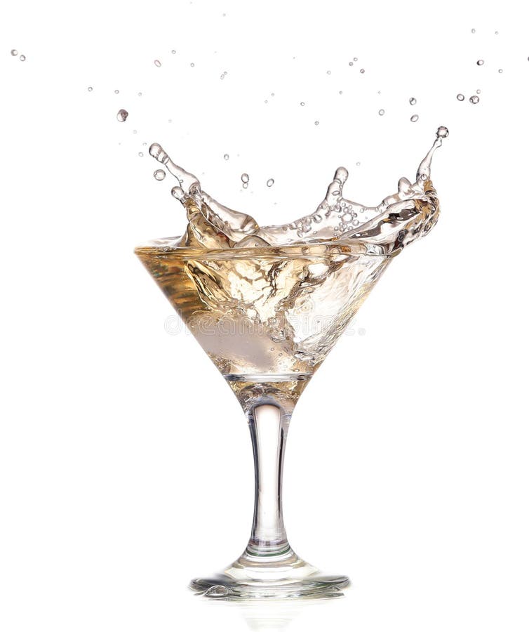 Alcohol Cocktail with Splash of Ice Stock Photo Image of glamor