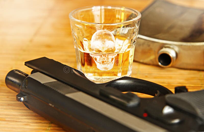 Alcohol Drink with Steel Bottle Stock Image Image of decorated, drink