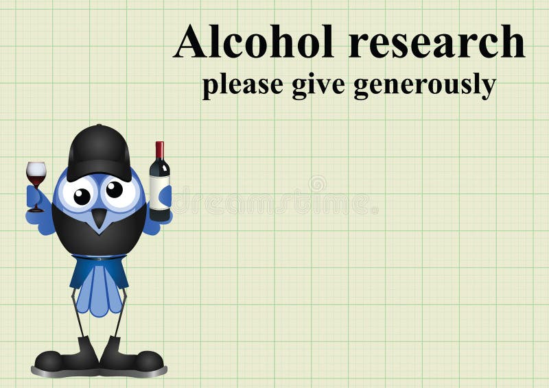 Alcohol research on graph paper background with copy space for own text