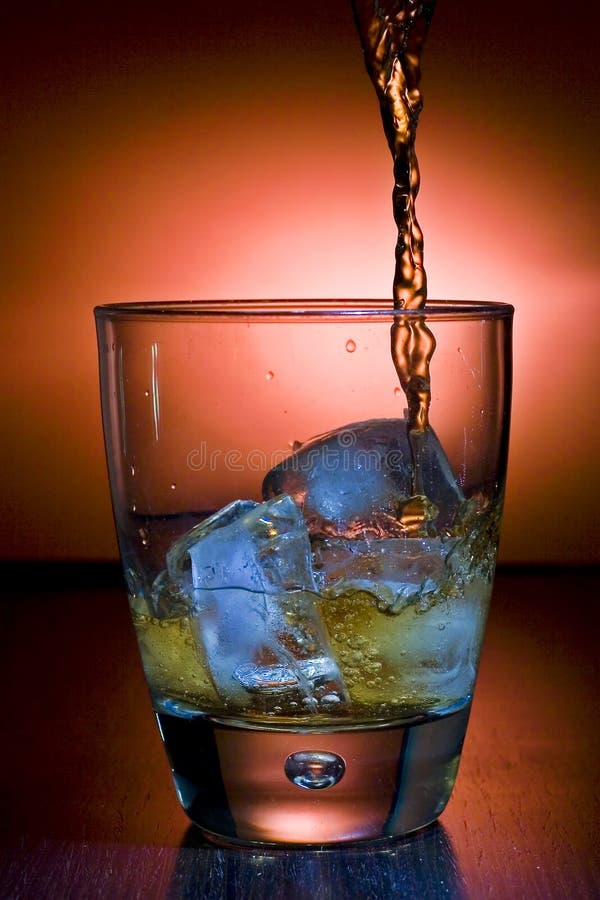 Alcoholic Beverage Whith Ice Cubes Stock Image Image of fresh