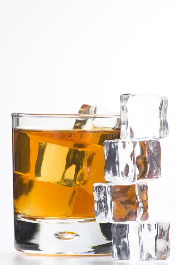 Alcoholic Beverage Whith Ice Cubes Stock Image Image of liquid