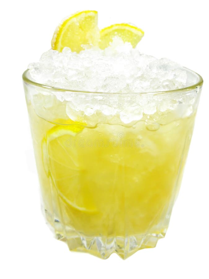 Alcoholic cocktail drink with lemon vanilla kick