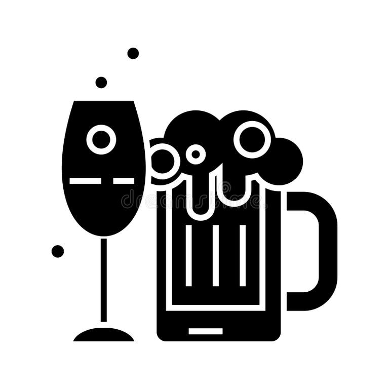 Alcoholic Drinks Black Background Stock Illustrations – 2,100 Alcoholic