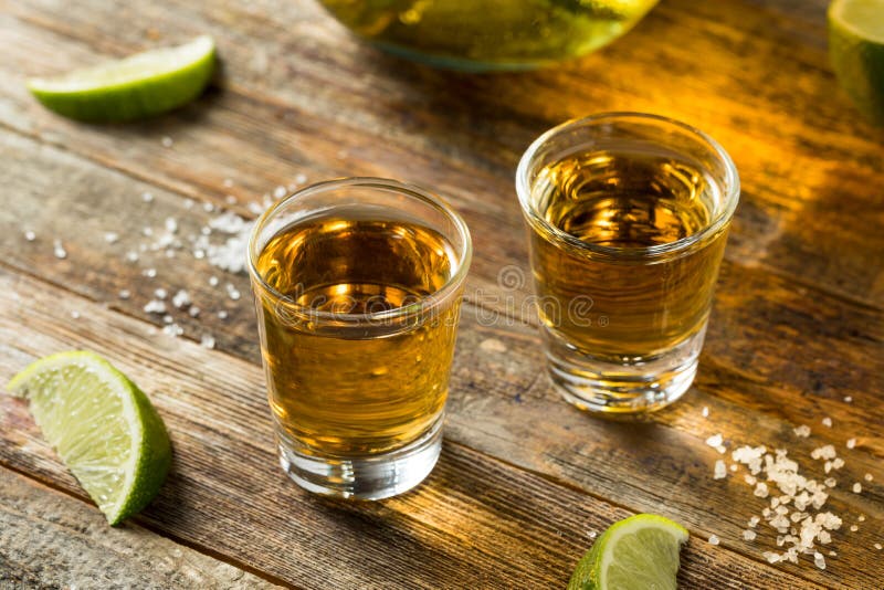 Alcoholic Reposado Tequila Shots Stock Image Image of shooters