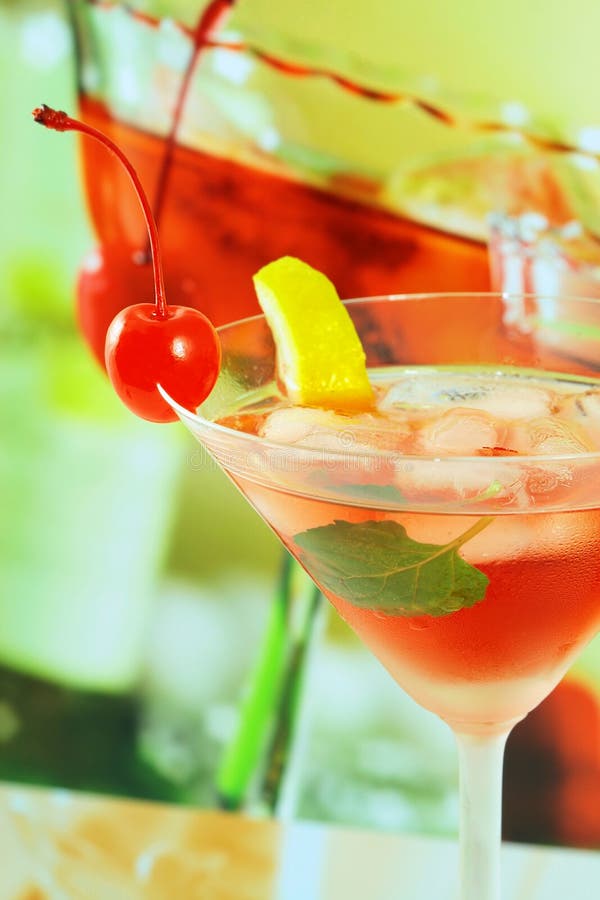 Alcoholic summer recreational drink - shallow DOF