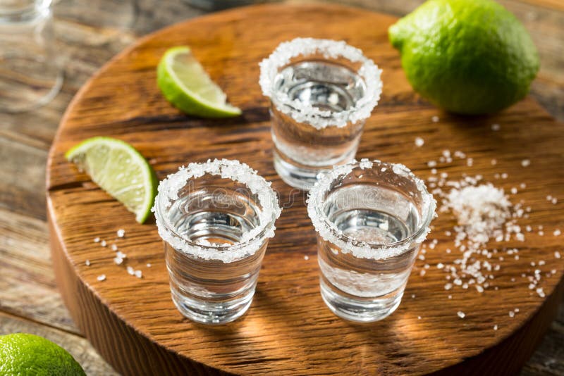 Alcoholic Tequila Shots with Lime Stock Image Image of lime, shooters