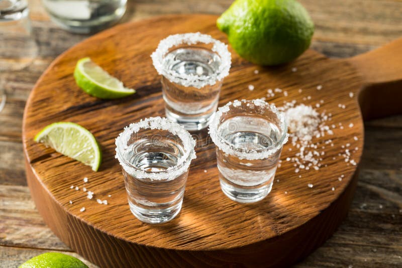Alcoholic Tequila Shots with Lime Stock Image - Image of strong, lime ...