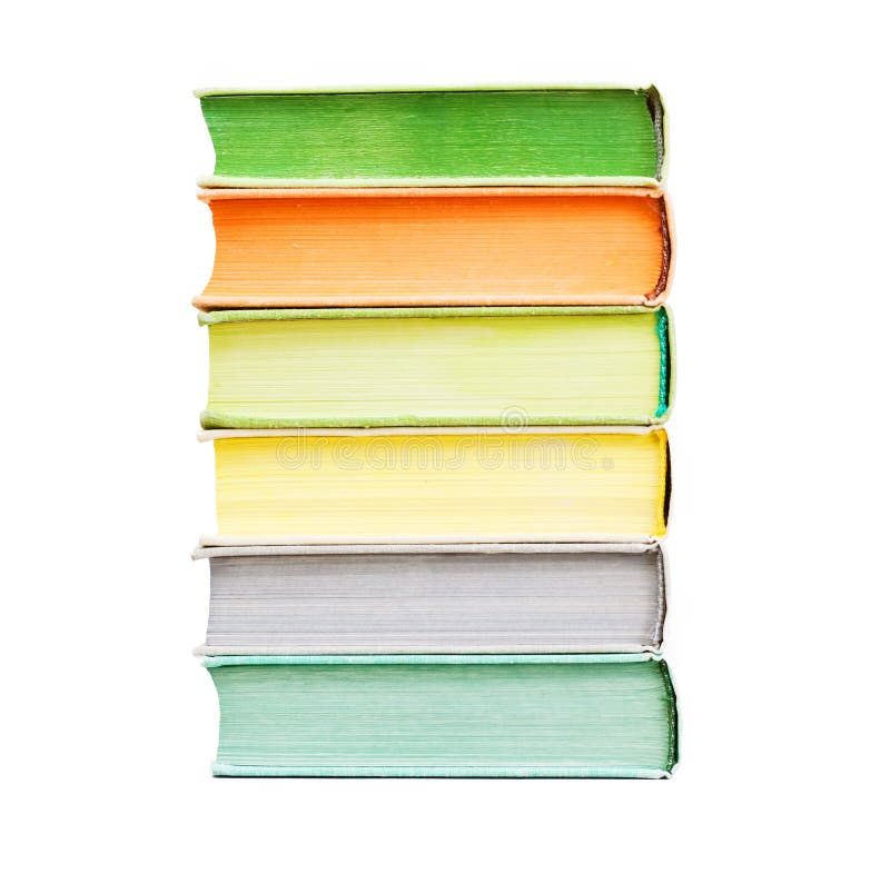 Alcuni libri isolati su fondo bianco fotografia stock Alcuni libri isolati su fondo bianco fotografia stock