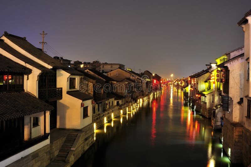 Aldea china del agua fotografía de archivo