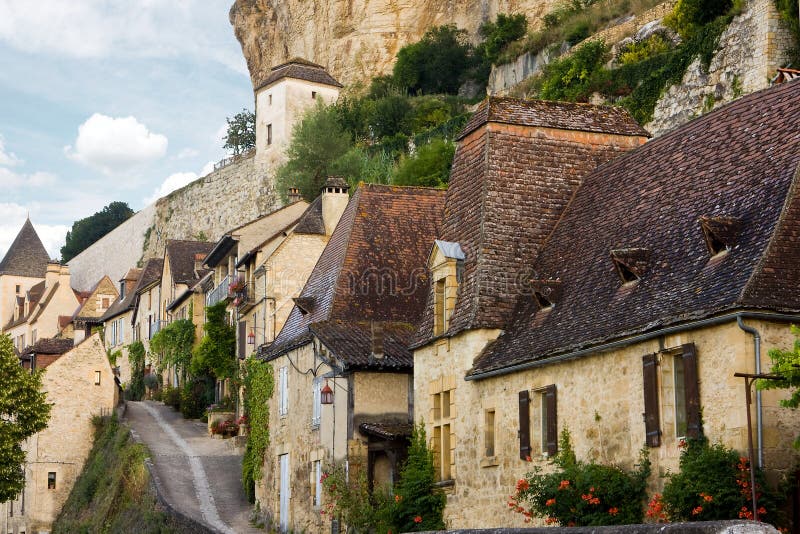 The lovely picturesque village Beynac in France, Perigord, Dordogne. The lovely picturesque village Beynac in France, Perigord, Dordogne