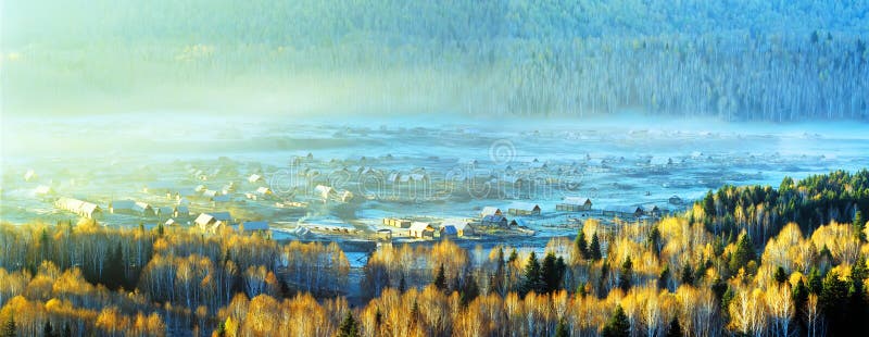 Hemu, a small village in Xinjiang, China. Hemu, a small village in Xinjiang, China.