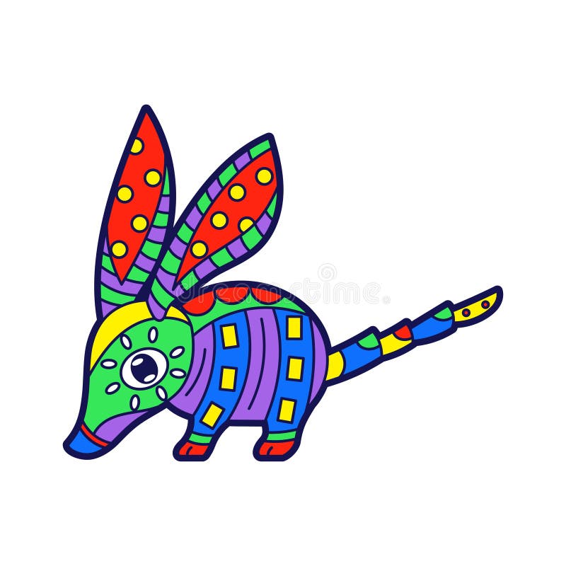 Alebrije De Un Armadillo Cultura Mexicana Ilustración del Vector -  Ilustración de animales, arte: 218097031