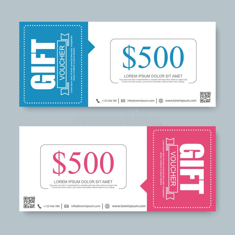 Voucher, Gift certificate, Coupon template. Voucher, Gift certificate, Coupon template.