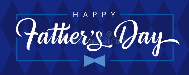 Alegre caligrafía del día de los padres para el mejor padre, afiche de saludos stock de ilustración