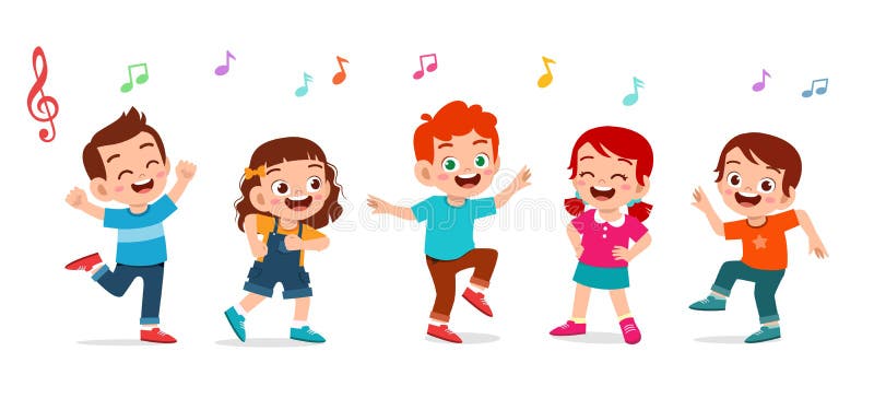 happy cute kids boy and girl dance together. happy cute kids boy and girl dance together