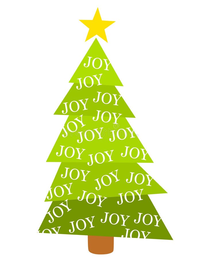 Alegria da árvore do Feliz Natal ilustração stock Alegria da árvore do Feliz Natal ilustração stock