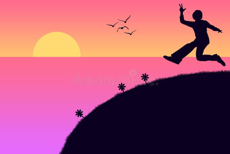 Alegría del océano stock de ilustración
