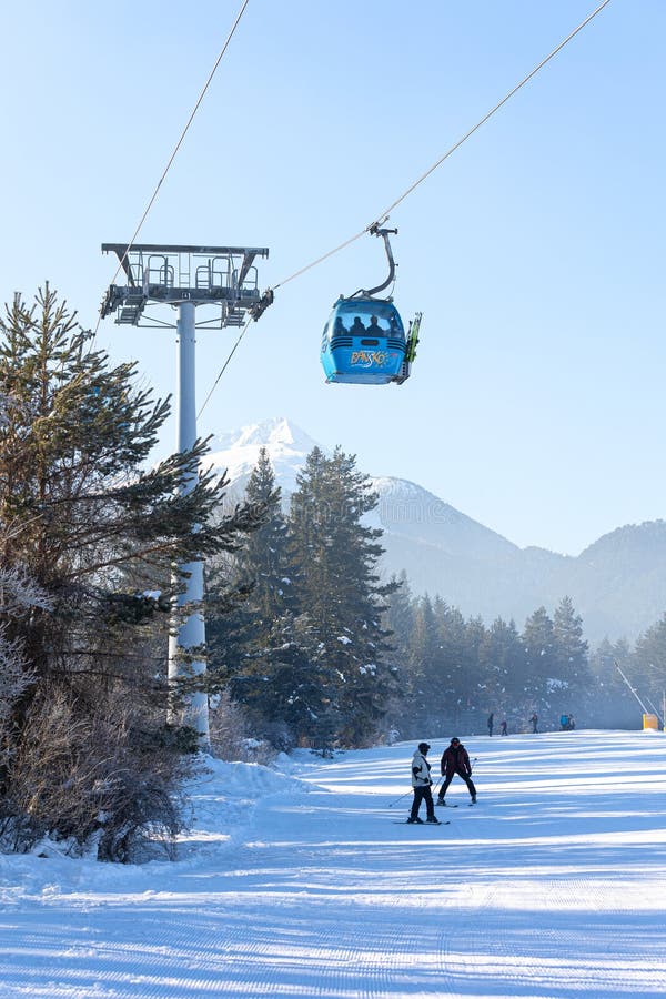 Aleja narciarska bansko bulgaria obrazy stock