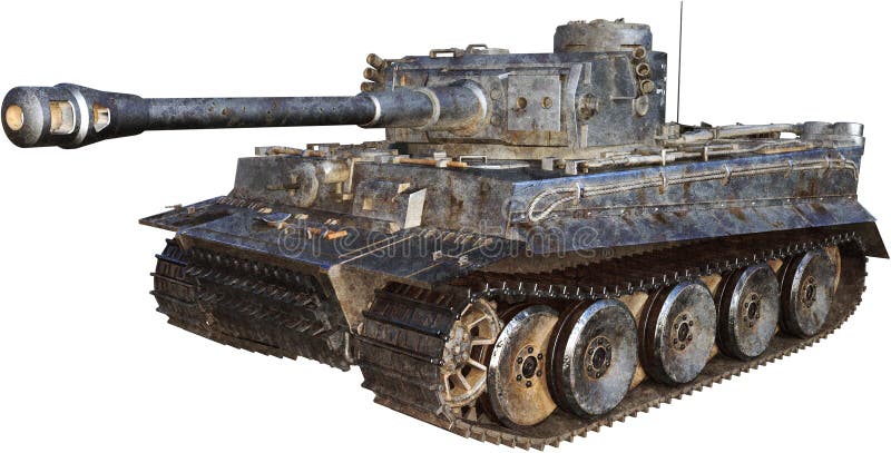 Alemán Tiger Tank Isolated De WWII Foto de archivo - Ilustración de  militar, mundo: 104097448