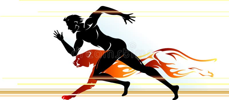 Alergător de viteză suprauman stock illustration