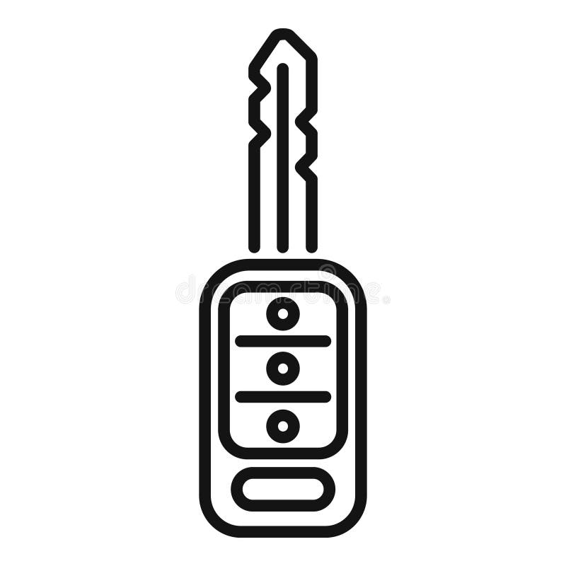 Alert Smart Key Icon Outline Vector. Access Start Stock Vector
