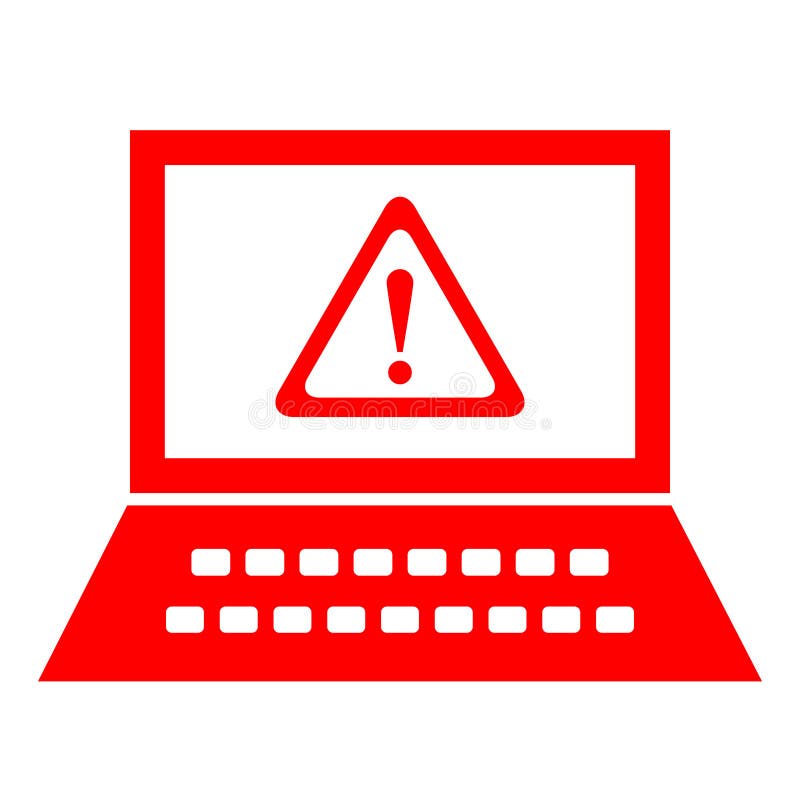 Computer security alert, vector symbol. Computer security alert, vector symbol