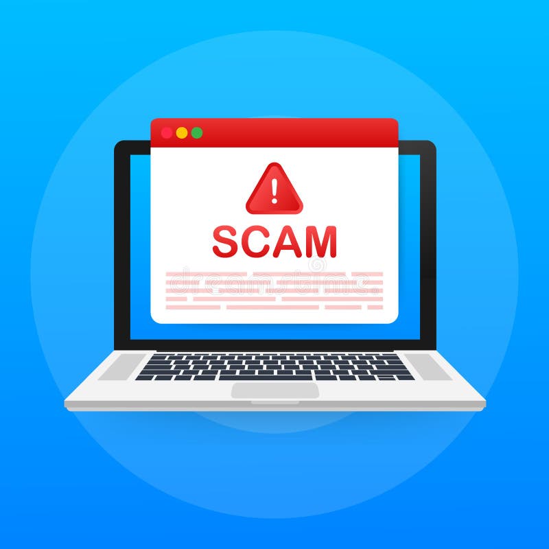 Alerte de Scam Concept de vecteur de s?curit? d'attaque et de Web de pirate informatique, escroquerie phishing S?curit? de r?seau illustration libre de droits Alerte de Scam Concept de vecteur de s?curit? d'attaque et de Web de pirate informatique, escroquerie phishing S?curit? de r?seau illustration libre de droits