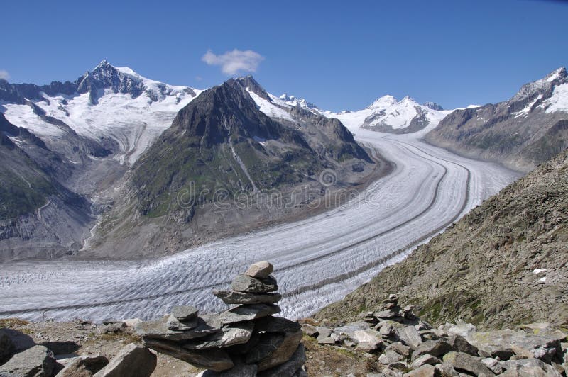Aletsch glaciär arkivbilder Aletsch glaciär arkivbilder