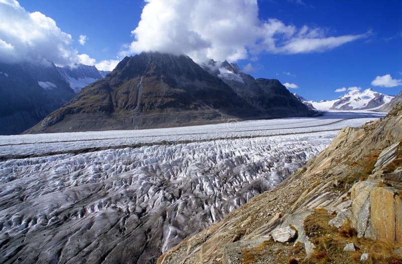 Aletsch lodowiec obrazy stock