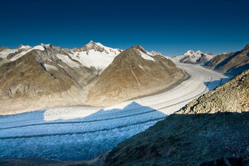 Aletsch lodowiec fotografia stock