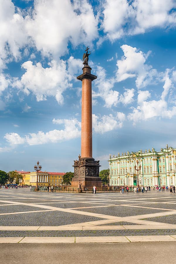 Alexander Column in Palace Square, St. Petersburg, Russia