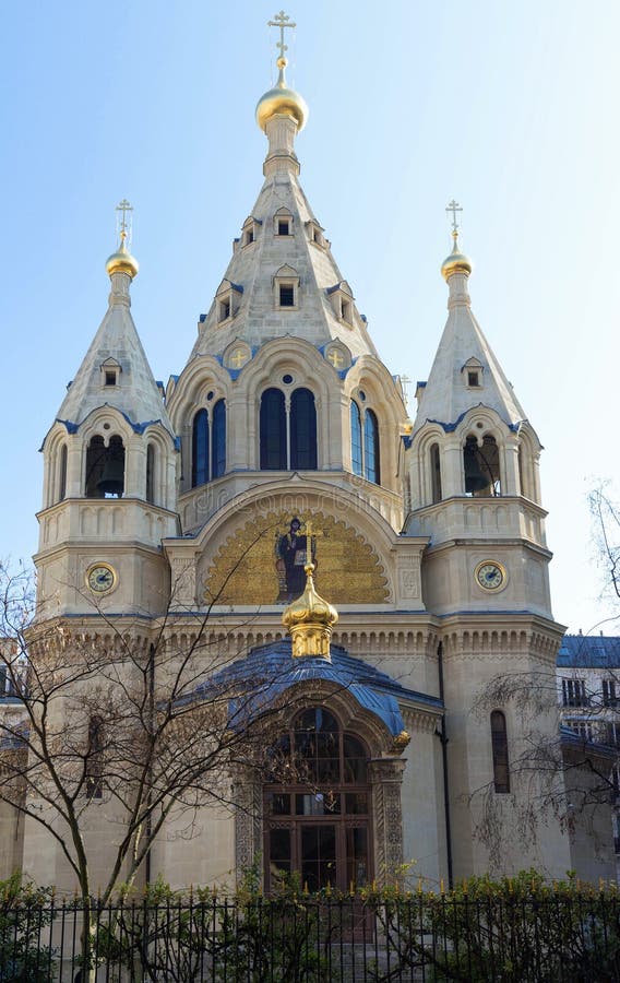 Orthodox Cathedral Saint Alexander Nevsky in Paris, France. Stock Photo ...