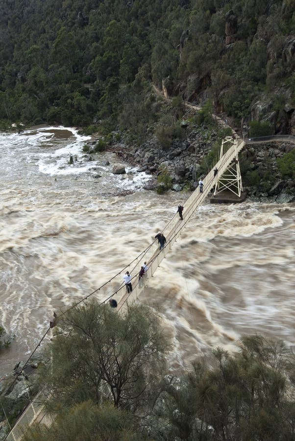 Alexandra Suspension Bridge, Launceston, Tasmania Stock Photo Image