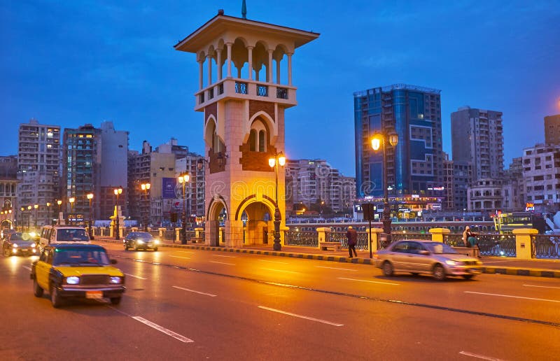 The tower of Stanley bridge, Alexandria, Egypt