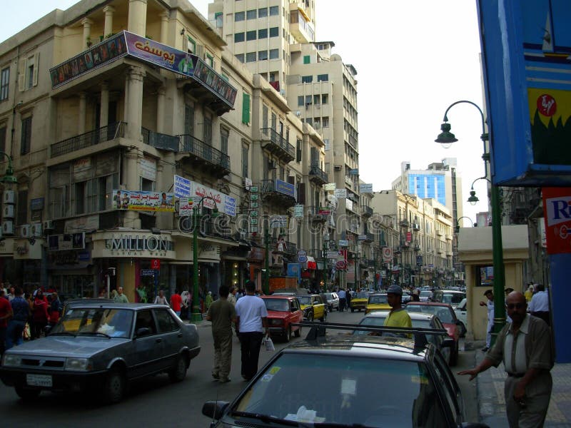 Alexandria in Egypt: the Street and the Building Editorial Photo ...