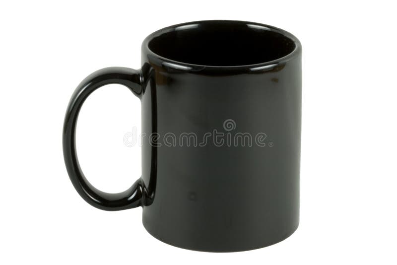 Alfa della tazza di caffè nero fotografie stock