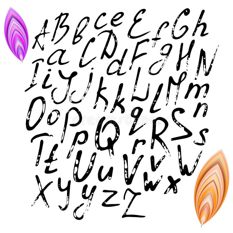 Wonderbaar Alfabet Groot En Kleine Letters Vector Illustratie - Illustratie YE-58