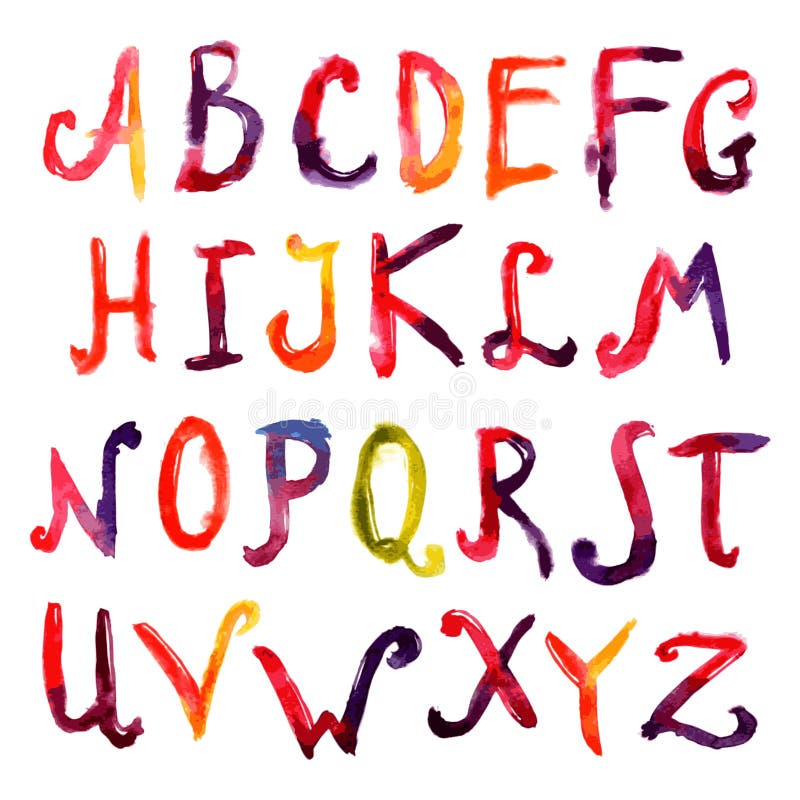 alfabet tecknad hand stock illustrationer alfabet tecknad hand stock illustrationer