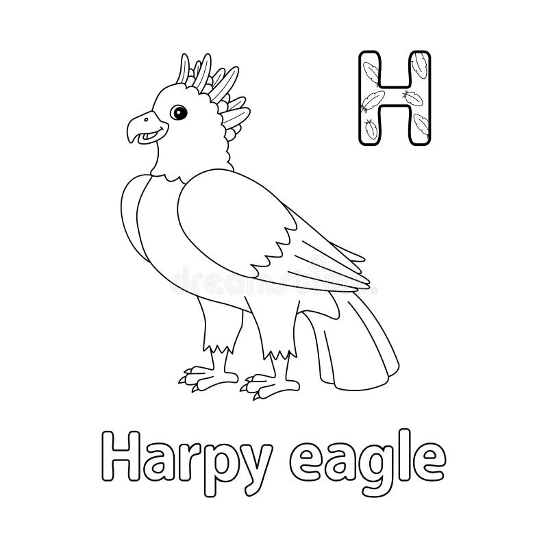 Página De Coloreado Animal De águila Para Niños Ilustración del Vector -  Ilustración de fuerte, fondo: 253811878