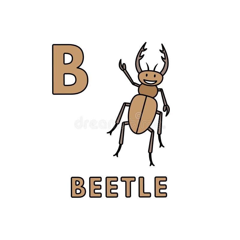 Alfabeto bonito dos animais dos desenhos animados do vetor Ilustra??o do besouro ilustração do vetor Alfabeto bonito dos animais dos desenhos animados do vetor Ilustra??o do besouro ilustração do vetor