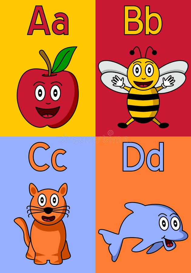 Alfabeto A-D do jardim de infância