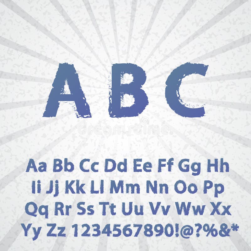 Alfabeto e numeri completi di lerciume royalty illustrazione gratis Alfabeto e numeri completi di lerciume royalty illustrazione gratis