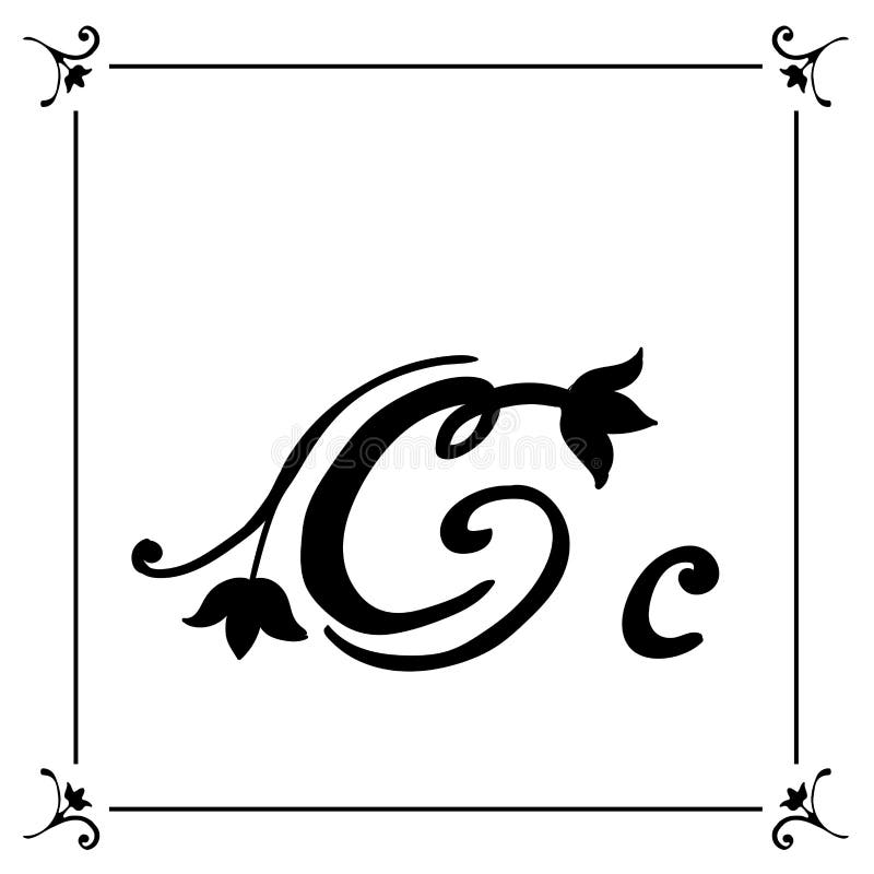 Alfabeto floral del vector Letras del cepillo Tipografía manuscrita de las letras de la escritura para los diseños stock de ilustración Alfabeto floral del vector Letras del cepillo Tipografía manuscrita de las letras de la escritura para los diseños stock de ilustración