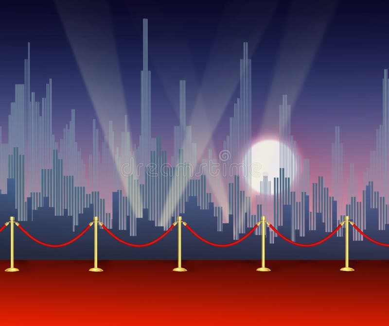 Alfombra Roja A Las Estrellas Ilustración del Vector - Ilustración de