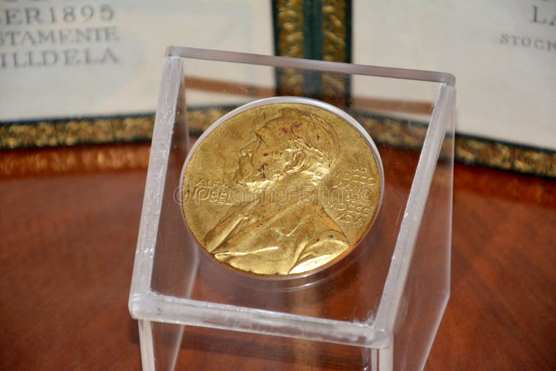 Alfred Nobel on the Nobel Prize medal