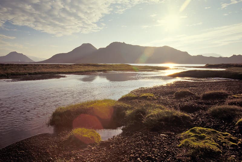 View On Alftavatn Lake Glaciers Volcanoes Desert And Mountains