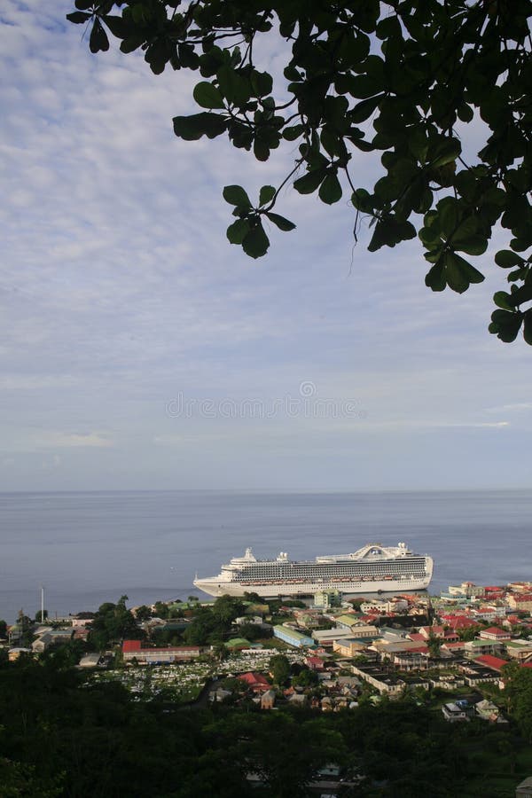 Algemene Mening van Roseau, Dominica stock foto Algemene Mening van Roseau, Dominica stock foto