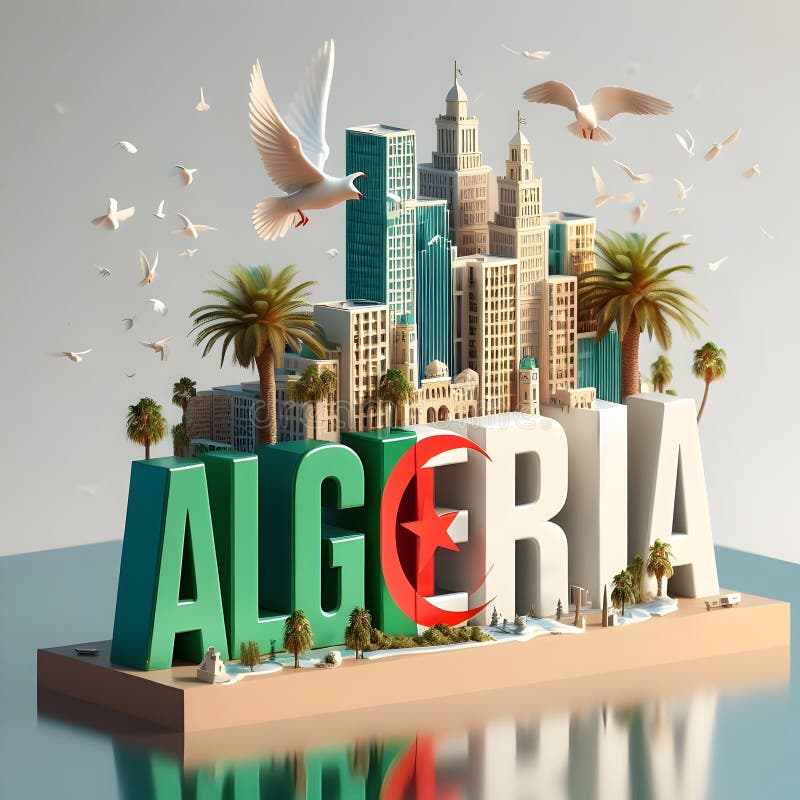 Algeria Cityscape 3D Realistic View of Modern Algeria the Town of Peace