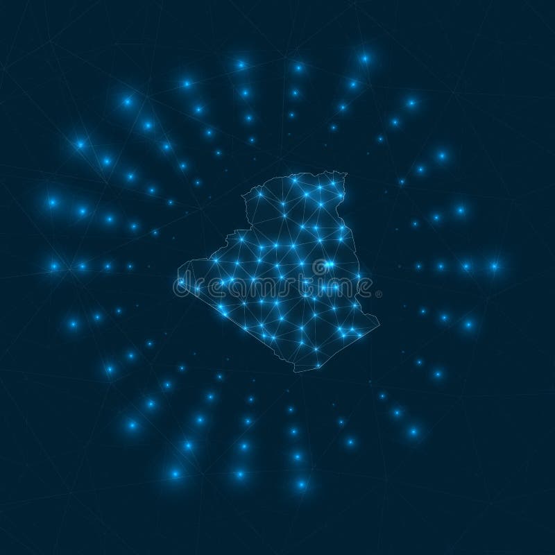 Algeria digital map. royalty free illustration