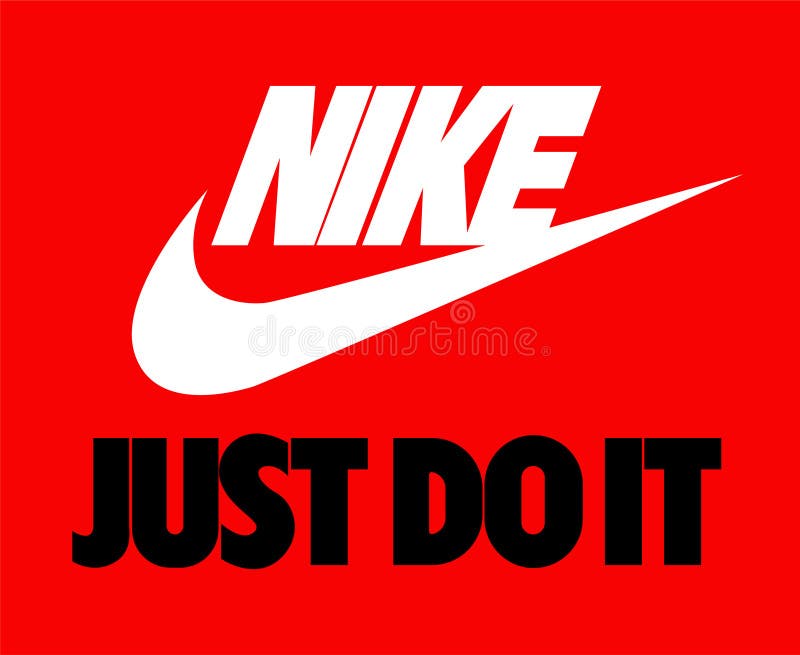 Nike Just Do It Logo Editorial Illustrative On White Background Editorial  Stock Image - Illustration Of Editorial, Emblem: 208329599